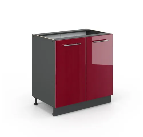 Vicco Spülenunterschrank Fame-Line, Bordeaux Hochglanz von Vicco