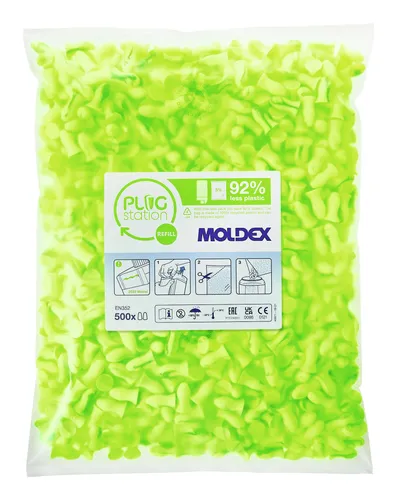 Moldex Gehörschutzstöpselspender-Nachfüllpack Contours - 746001 - Gehörschutz, 500 Paar hochwertige Stöpsel für optimalen Lärmschutz und hohen Tragekomfort bei der Arbeit.