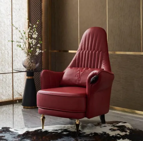 Luxus Leder Relax Sessel - Modernes Design für Ihr Zuhause - Eleganter Sessel für Erwachsene, ideal für Wohnzimmer oder Arbeitszimmer. Mit hochwertiger Lederpolsterung und modernem Stil bietet dieser Sessel höchsten Komfort und eine Sitzhöhe von ca. 42 cm.