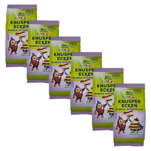 Bio Zentrale Knusperecken Dunkle Schokolade 6x 60g Beutel