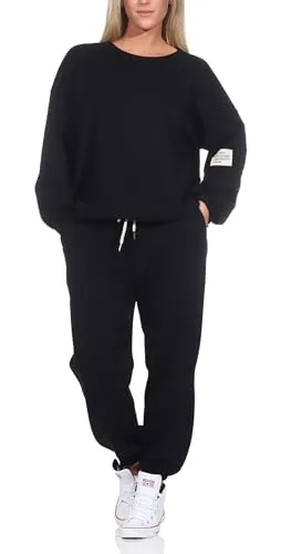 simaranda Damen Jogginganzug, Zweiteiler für Freizeit und Sport - Streatwear Trainingsanzüge für Damen, aus hochwertigem Mischgewebe, ideal für Sport und Freizeit mit praktischen Taschen und legerem Oversizelook.