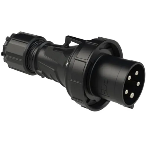 PCE 035-6xs Twist 63A 5pol IP66 M - Steckdosen & Buchsen - Robuster 63A CEE-Stecker mit IP66 Schutzart, ideal für den Einsatz in anspruchsvollen Umgebungen.