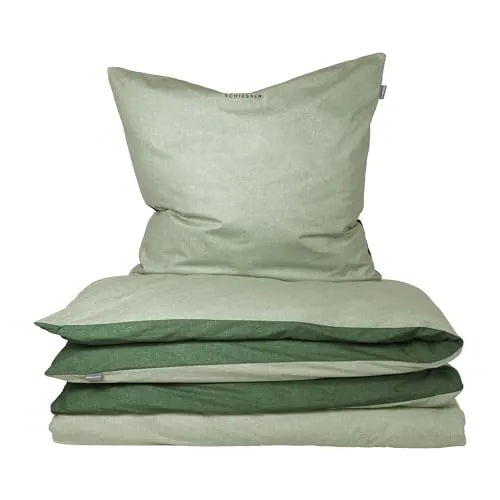 Schiesser Wendebettwäsche Doubleface aus Baumwolle - Bettwäsche-Set aus edler, weicher Baumwolle mit wendbarem Design und Melangeeffekt. Ideal für individuellen Stil und Komfort, erhältlich ab Größe 135x200 cm.