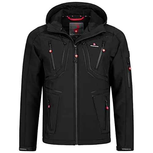 Höhenhorn 41G13 Schilthorn Herren Softshell Jacke Schwarz Gr. S - Outdoor Softshelljacken für Herren mit Windschutz, schneller Trocknung und elastischem Stretchanteil für optimale Bewegungsfreiheit. Ideal für Wanderungen und den Alltag.