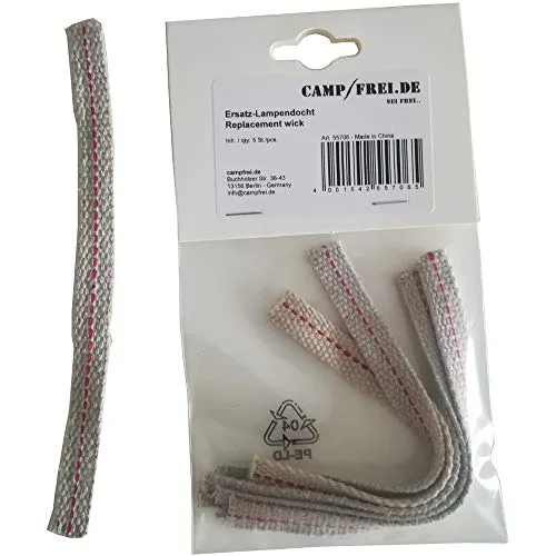 Campfrei 5X Ersatz Flachdocht Lampendocht für Petroleumlampe Sturmlampe Laterne Öllampe Docht