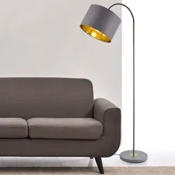 Stehleuchte Toledo 173cm 1xe27 Metall Grau Lux.pro