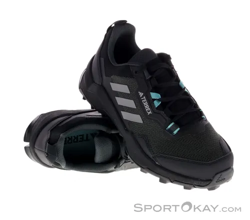 adidas Terrex Ax4 Wanderschuhe - core black/grey three/mint ton - Wanderschuhe mit umweltfreundlichem Obermaterial (mind. 50% recyceltes Material) und hervorragendem Grip dank Continental Gummi-Außensohle. Ideal für anspruchsvolle Wanderungen und Klettersteige.