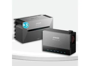 Anker SOLIX Power Dock mit Anker SOLIX Solarbank 3 E2700 Pro x3 - Praktisches Power Dock für die Anker SOLIX Solarbank, ideal für effiziente Energieversorgung. Kompakt und einfach zu installieren, perfekt für den Einsatz im Freien.