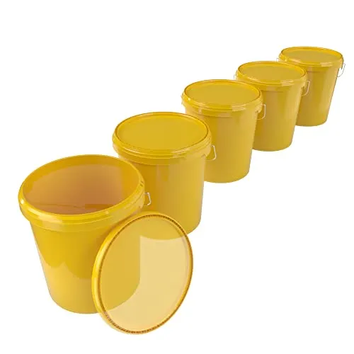 5X Eimer mit Deckel 16 Liter Gelb von FixedByU