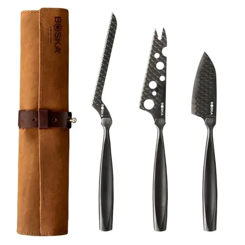 BOSKA Käsemesser-Set Monaco+ in schwarz von BOSKA