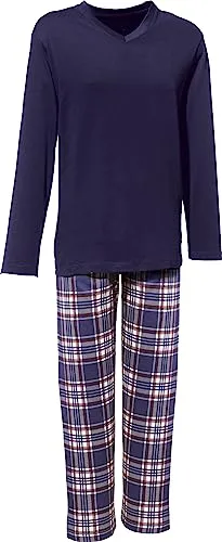 Erwin Müller Herren-Schlafanzug Single-Jersey Marine Größe 52