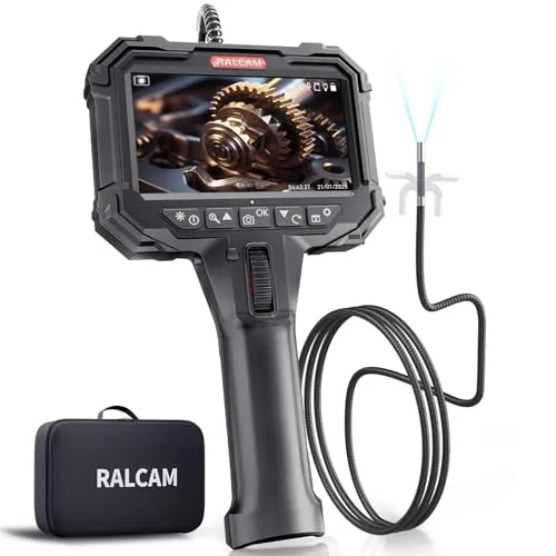 Ralcam Endoskopkamera mit Licht, Endoscope Camera mit 210° beweglichem Kopf, 5