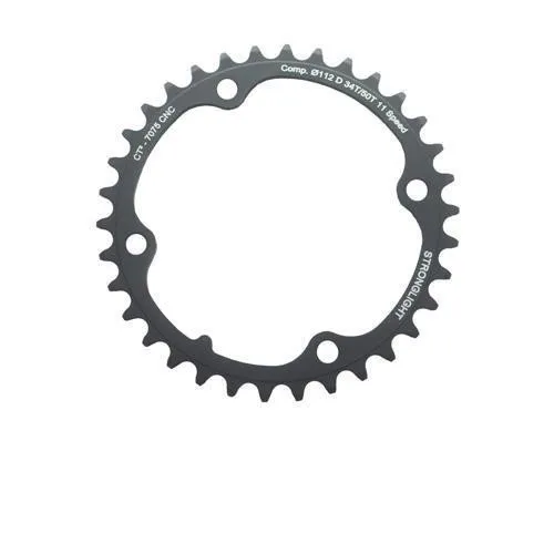 Stronglight Kettenblatt Campa 42z. / 11s 4-Arm Schwarz CT2 S273154 - Kettenblatt für 11-fach Campagnolo-Antriebe, optimiert für präzise Schaltvorgänge und hohe Belastbarkeit im Radsport.