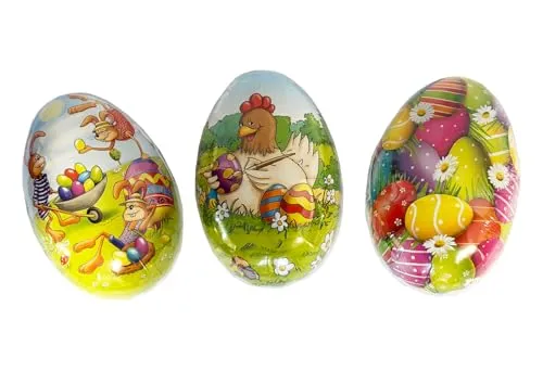 Osterei aus Pappe zum Befüllen (3er Set)