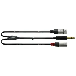 Cordial INTRO CFY 1,8 VFM - 1,8 m, REAN Klinke 6,3 mm stereo gold / XLR female