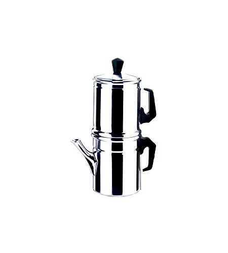 Ilsa Napoletana Kaffeemaschine, Aluminium, Silber für 9 Tassen - Thermobehälter aus Aluminium, perfekt für die Zubereitung von 9 Tassen authentischem Neapolitaner Kaffee.