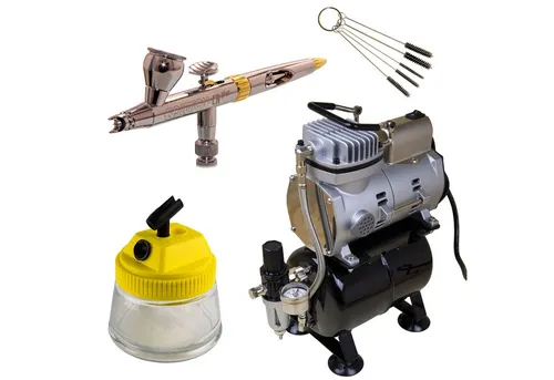 Airbrush-City Airbrush-Kompressor Sparmax TC-610H-n + H&S Evolution Solo Airbrushpistole - Set 11