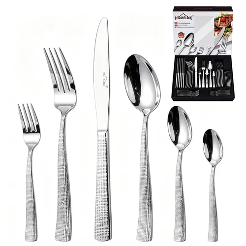 Edelstahl Besteck Set für 12 Personen, 72-teiliges Cutlery Set