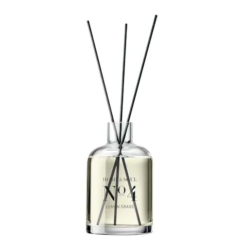 BUTLERS Raumduft Lemongrass 250 ml Glas HOME & SOUL | erfrischendes Dufterlebnis | aromatischer Wohnraumduft | Duft-Diffuser für Raumklima