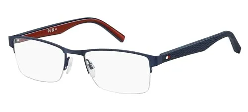 Tommy Hilfiger TH 2047 Herrenbrille - Matte Blue 53/18/145 - Verschreibungspflichtige Brillenfassung für Herren, stilvolles Design in Matte Blue und 2 Jahre internationale Garantie für sorgenfreies Tragen.