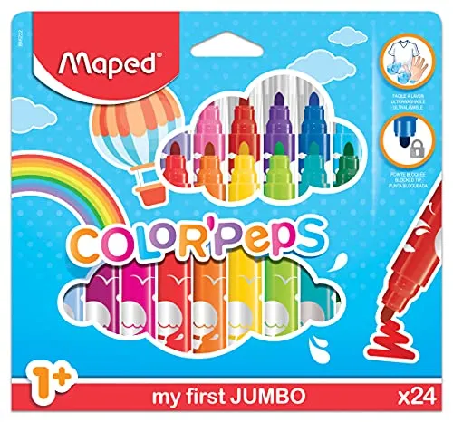 Maped 846222 my first Fasermaler COLOR'PEPS JUMBO, 24er Kartonetui