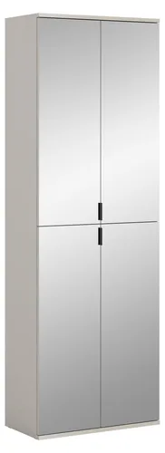 xonox.home - Spiegelschrank Projekt X 61x193x34 cm in Kaschmir - Multifunktionaler Hochschrank mit Spiegel und 4 Türen, ideal zur Aufbewahrung von Kleidung, Schuhen und mehr. Zeitloses, modernes Design und einfache Montage machen ihn zur perfekten Lösung für jeden Flur.