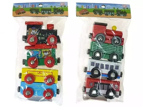 Pociąg drewniany 21x11x3cm Adar 5901271584587