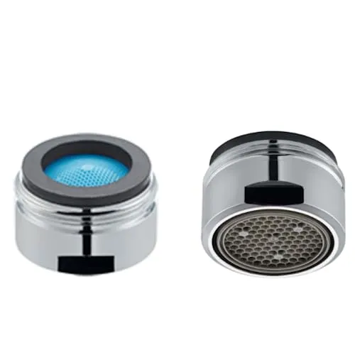 Schläfer | Strahlregler M24x1 für Wasserhahn - Anti-Kalk Einsatz 13 l/min, Luftsprudler mit Außengewinde, kompatibel mit Neoperl Honeycomb - Universal Mischdüse für Küche & Bad - 2 Stück 100016