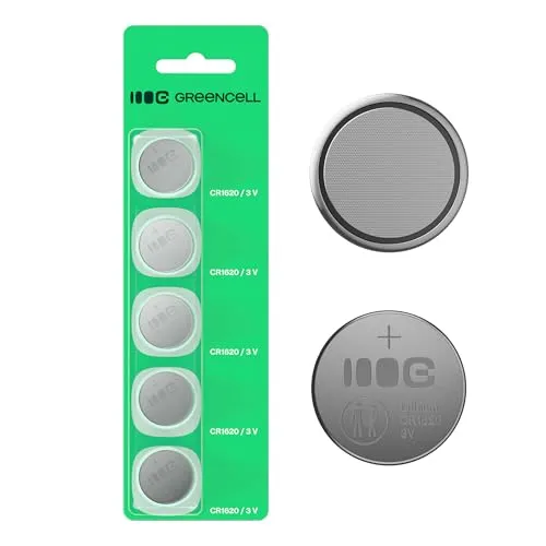 Greencell CR1620 Lithium-Knopfzelle 3V 70mAh, 5 Stück von Green Cell