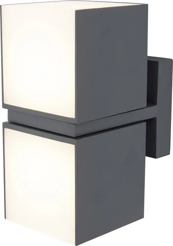 Lutec LED Außenleuchte CUBA – 1000 lm, IP54 in grau von Lutec