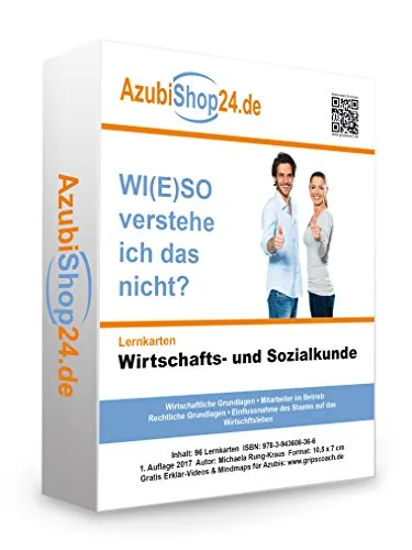 Azubishop24.de Add-on-Lernkarten Wirtschafts- und Sozialkunde für Büroberufe: Prüfungsvorbereitung Wiso Prüfung Wirtschafts und Sozialkunde