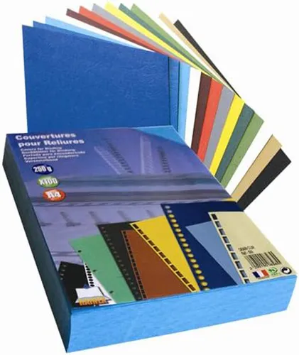 EXACOMPTA Einbanddeckel EVERCOVER DIN A4 blau 100 Einbanddeckel