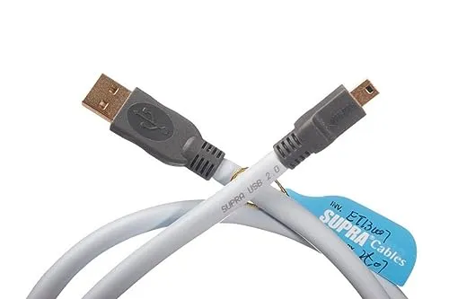Supra USB 2.0 A-Mini B Kabel, 1,0 mtr.