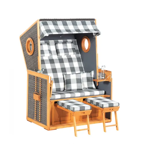 Sunny Smart RUSTIKAL 110 Z Bullauge Strandkorb von Sonnenpartner