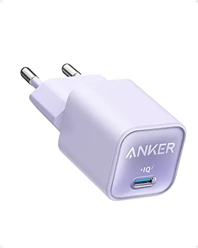 Produktbild Anker 30W USB C Ladegerät, GaN 511 Nano 3, PIQ 3.0 PPS Schnellladegerät für iPhone 17/Pro/Pro Max/iPhone Air/16/15, Galaxy, Pixel 4/3, iPad (Ohne Ladekabel)