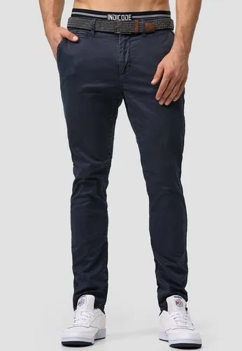 Indicode Herren Waller Chinohose Stretchhose Navy, 29/32 - Bequeme Chinohose aus hochwertiger Baumwollmischung, ideal für den Alltag. Praktische Taschen und fester Hüftbund sorgen für einen modernen Look und perfekten Sitz. Regular Fit – für optimalen Tragekomfort.