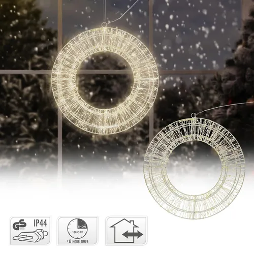 ECD Germany Dekokranz mit 960 LEDs