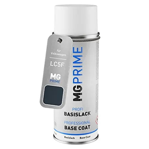 MG PRIME Autolack Spraydose für Volkswagen VW LC5F / C5F / W9 Blue Graphit Perleffekt/Blue Graphite Pearl Basislack Sprühdose 400ml