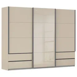 Schwebetürenschrank Elara Champagner Glas von Premium Living
