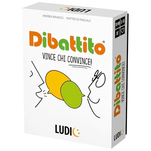 Ludic Dibattito Vince Chi Convince It27521 Gesellschaftsspiel für die Familie für 3-8 Spieler Made in Italy