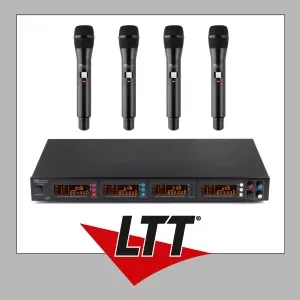 Power Dynamics PD504H 4x 50-Kanal-UHF-Drahtlosmikrofonset - Mikrofone mit 4 Handmikrofonen, ideal für Veranstaltungen, ermöglicht den gleichzeitigen Betrieb von 4 Mikrofonen mit schneller Identifizierung dank Kodierung.