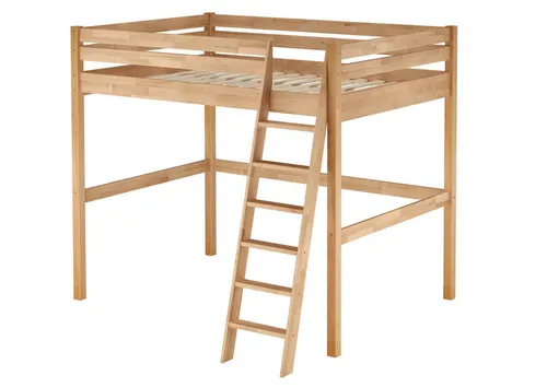ERST-HOLZ Hochbett Stockbett Doppelbett Hochbett aus massiver Buche 140 x 200 cm Buchefarblos lackiert