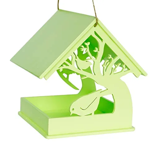 HTI-Line Vogelhaus Mina Futterhäuschen mit Baum-Motiv grün