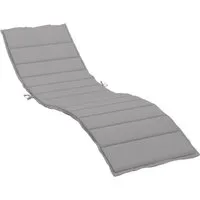 vidaXL Sonnenliegen-Auflage Grau 200x70x3 cm - Auflagen & Polster – Bequeme und langlebige Liegenauflage aus wasserabweisendem Oxford-Gewebe für optimalen Sitzkomfort im Garten und Zuhause.