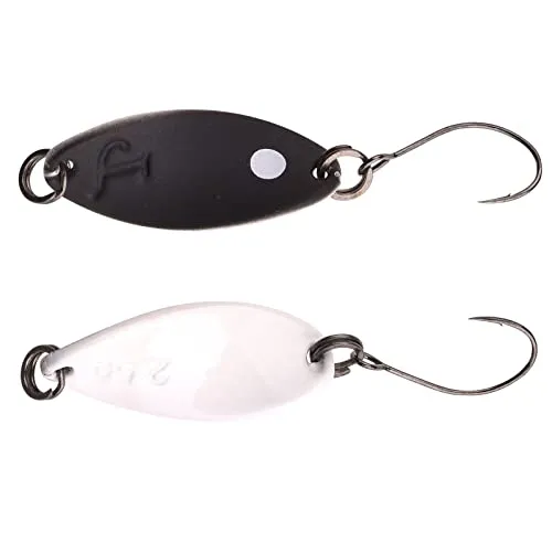 Trout Master Spoonblinker zum Forellenangeln 3,5g Incy Spoon, Farbe:Black/White