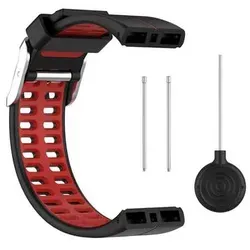 Silikon-Uhrenarmband für Polar V800 GPS Black+Red
