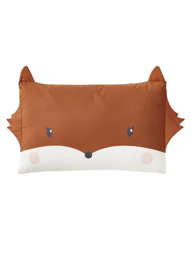 vertbaudet Bettwäsche Baby Kissenbezug BLUMENZAUBER mit Fuchsgesicht, Baumwolle, Fuchsgesicht, wendbar