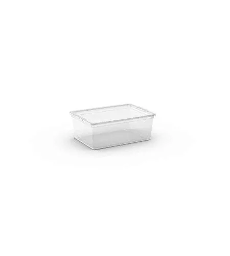 Keter KIS C Box Allzweckbox S - Transparent - Aufbewahrungsboxen, supertransparente Plastikbox mit Deckel für optimale Organisation von Schubladen und Garderoben, ineinander stapelbar und kombinierbar.