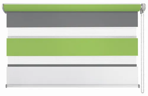 buchheister Rollo DUO grün 80x160 cm - Jalousien & Rollos – Stilvolles Rollo in Grün, perfekt für Fensterdekoration und Lichtregulierung, aus strapazierfähigem Polyester gefertigt.