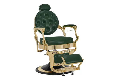 BarberPub Friseurstuhl 2933-F - Hydraulischer, drehbarer Salonstuhl - Eleganter Friseurstuhl mit verstellbarer Rückenlehne und Kopfstütze. Hochwertiges Kunstleder und bequeme Polsterung sorgen für entspannende Momente im Salon. Ideal für Friseursalons und Schönheitssalons.